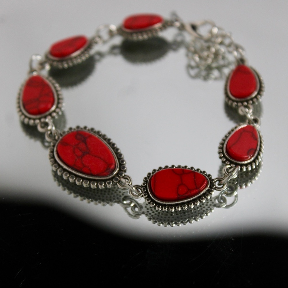 Elegant Red Stone Bracelet